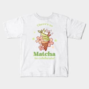 Matcha Ice Cream Kawaii Cute Kids T-Shirt